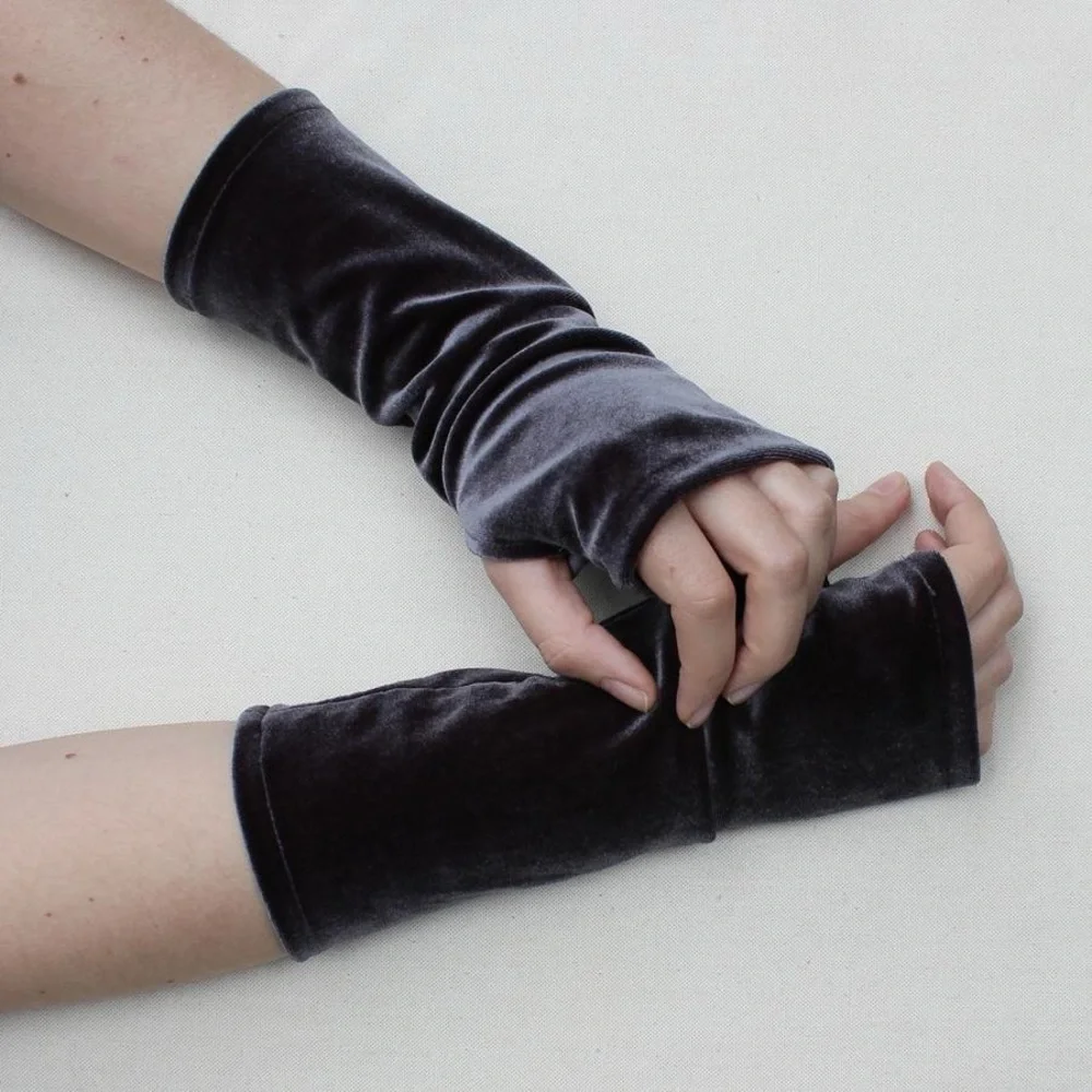 Luxurious Velvet Fingerless Gloves in lots of colors